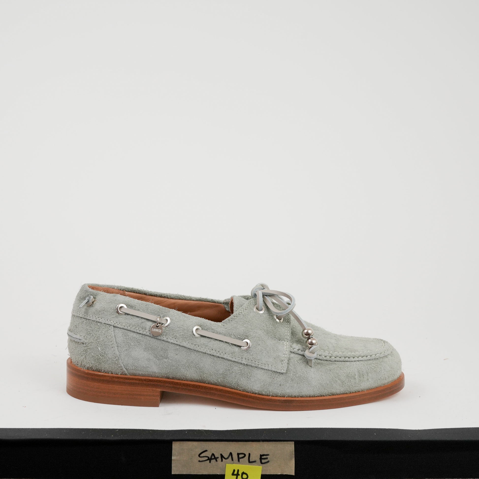 Nelson Boat Shoe Grey Suede Sample 40