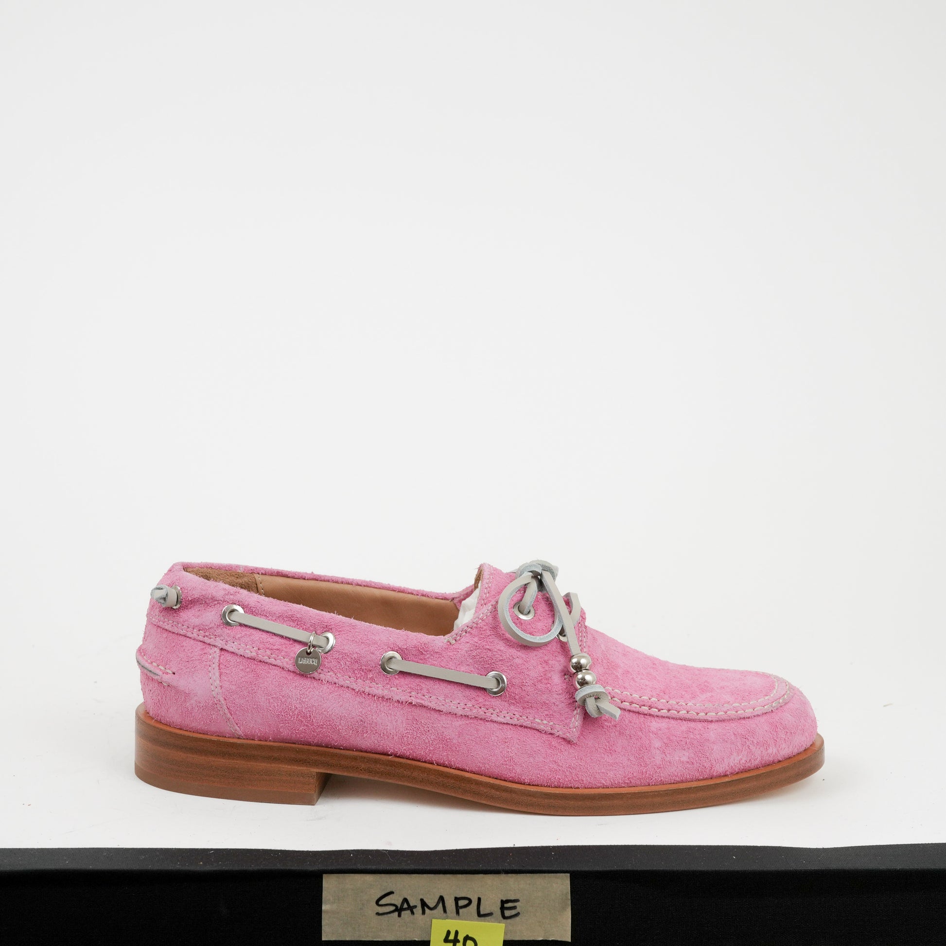 Nelson Boat Shoe Pink Suede Sample 40