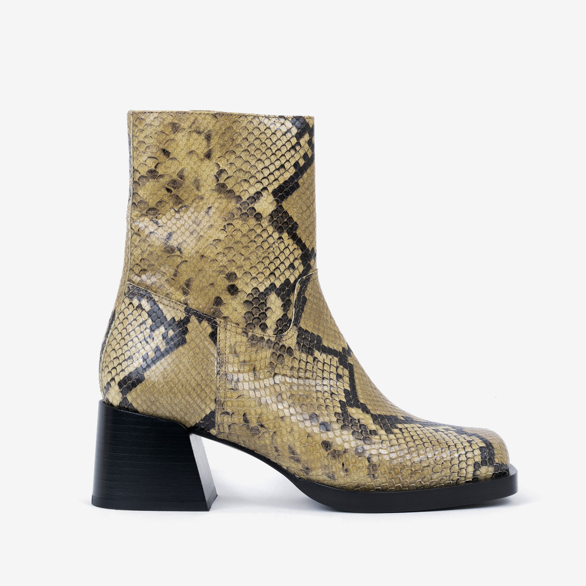 Labucq Joan Ankle Boot Salvia Python Leather