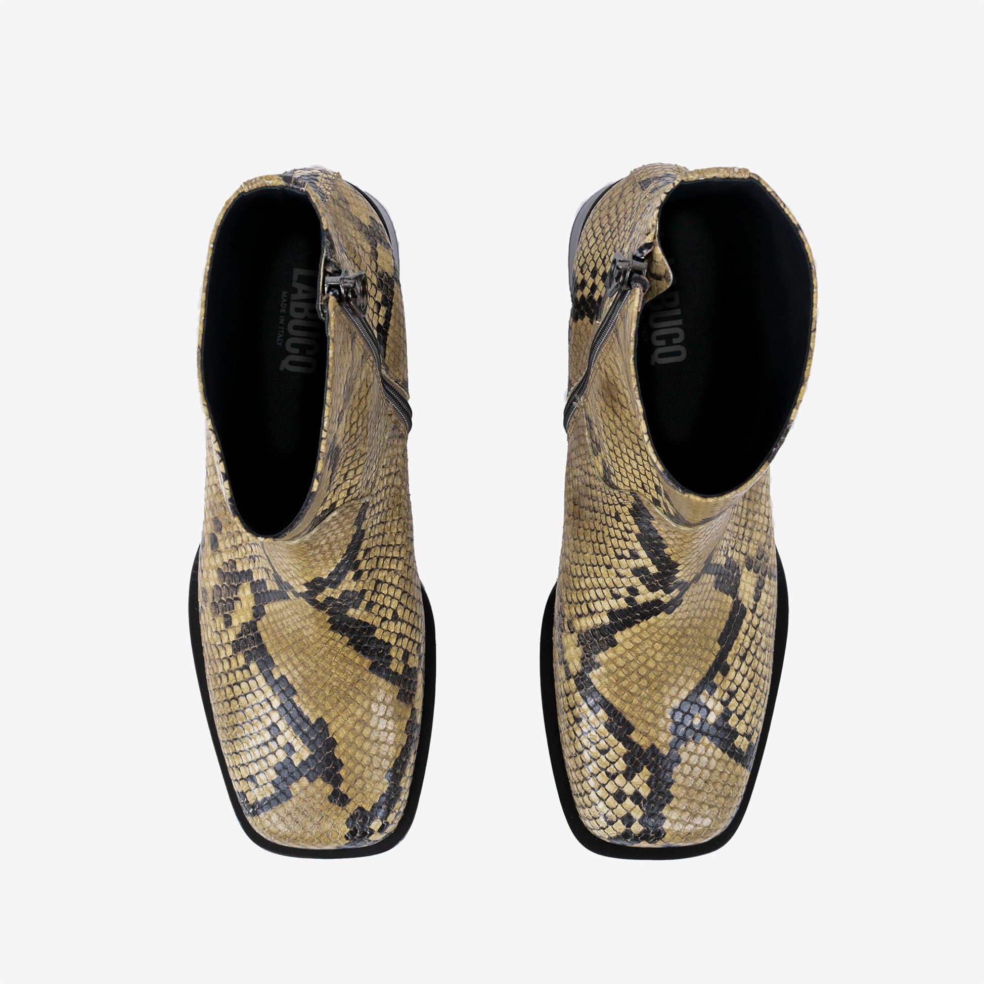 Labucq Joan Ankle Boot Salvia Python Leather