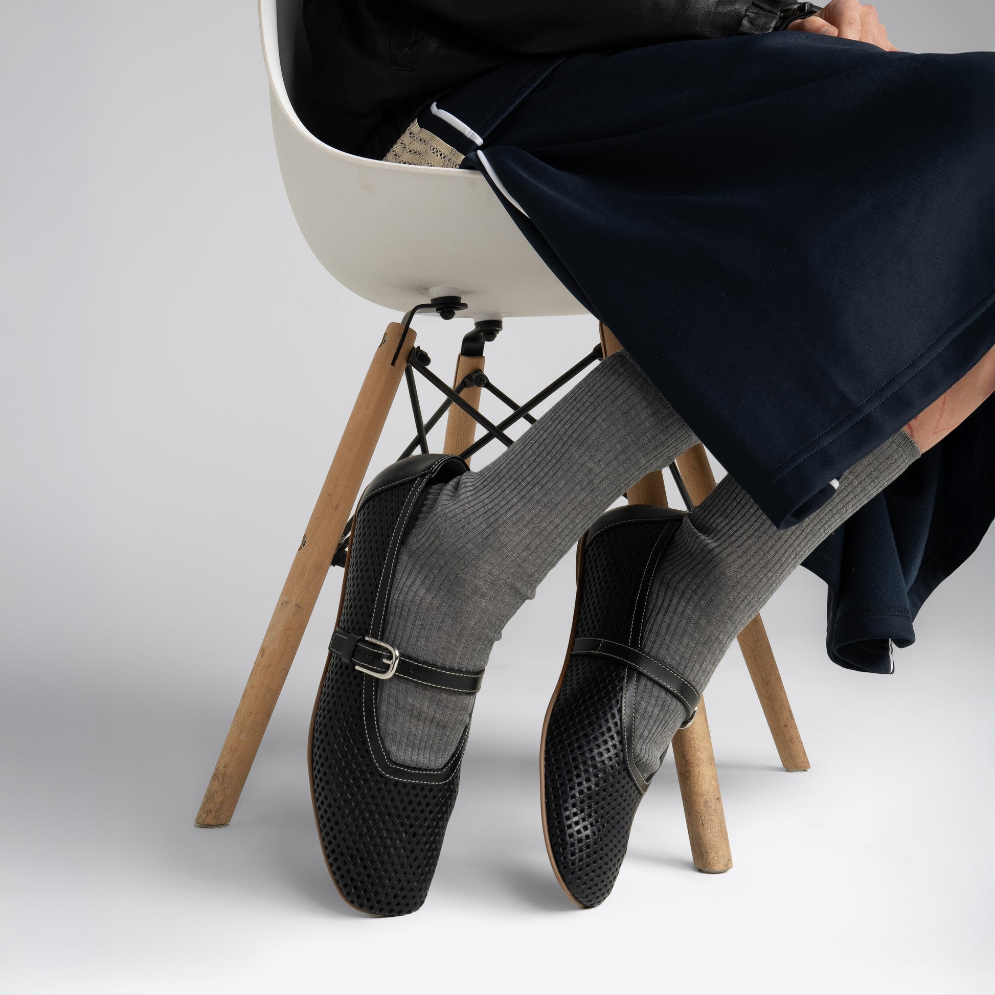 Lido Ballet Black Perforated