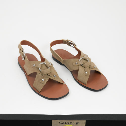 Artemis Sandal Sage Sample Size 37 sandal displayed against product photography
