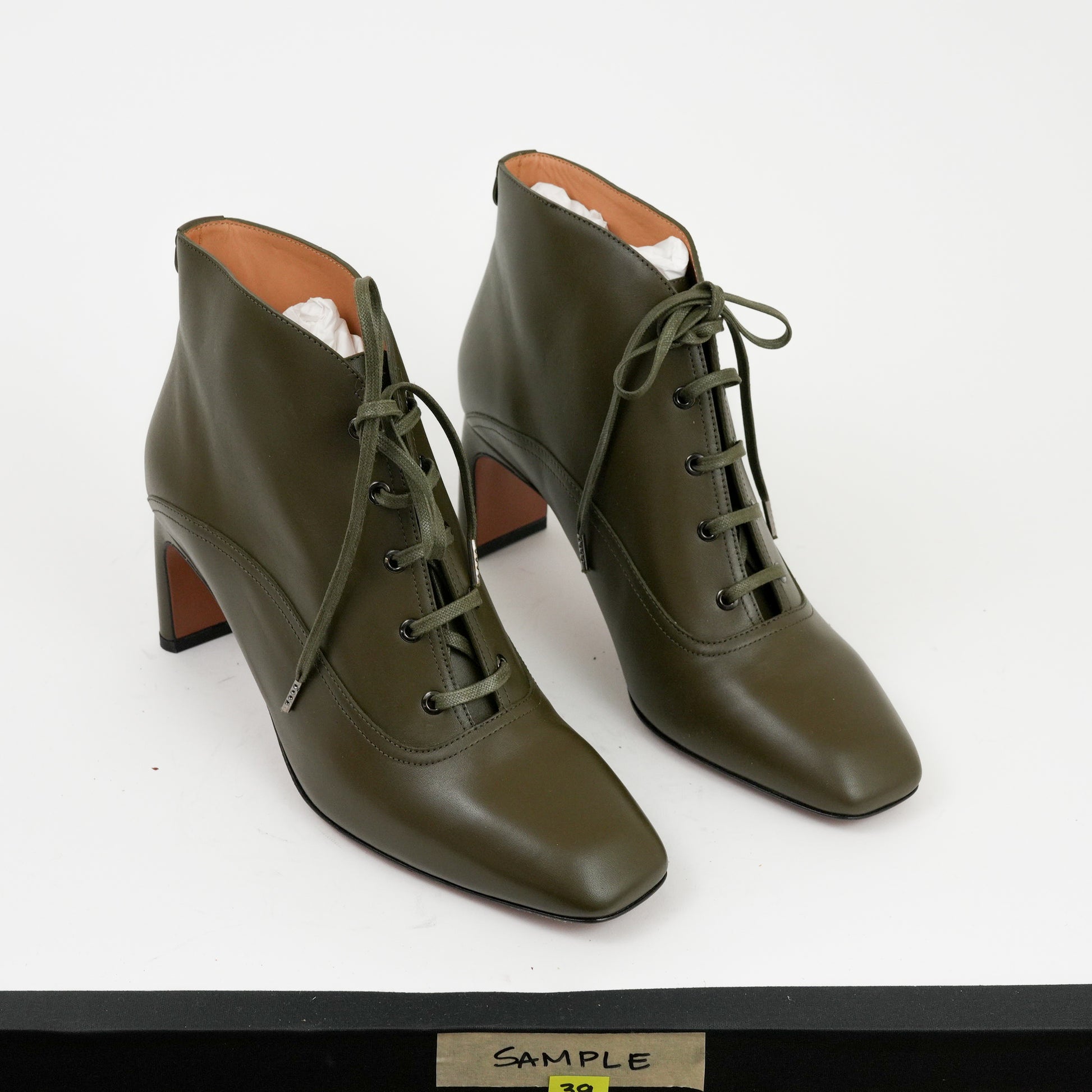 Jil Boot Olive Sample 39 Labucq Archive Jil Boot Olive Sample 39 Labucq Archive