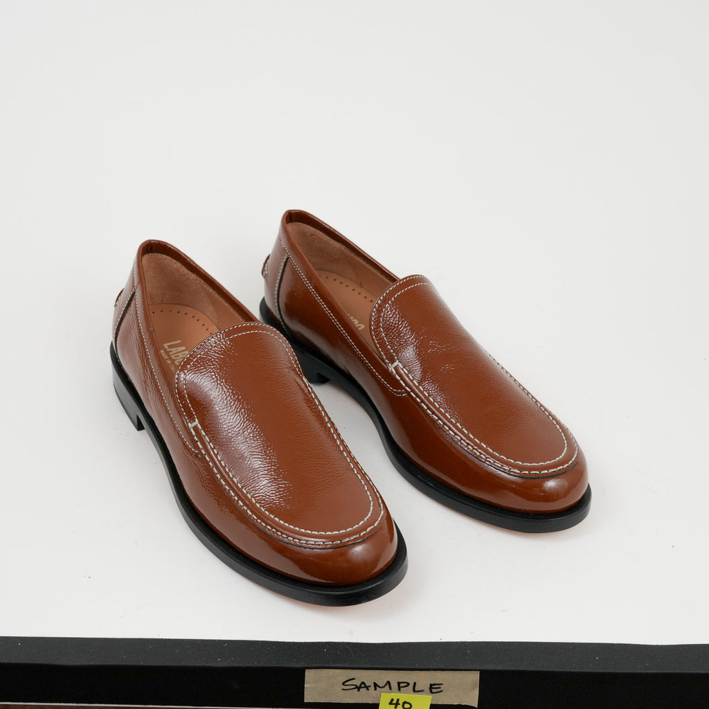 College Loafer Brown Patent Sample 40