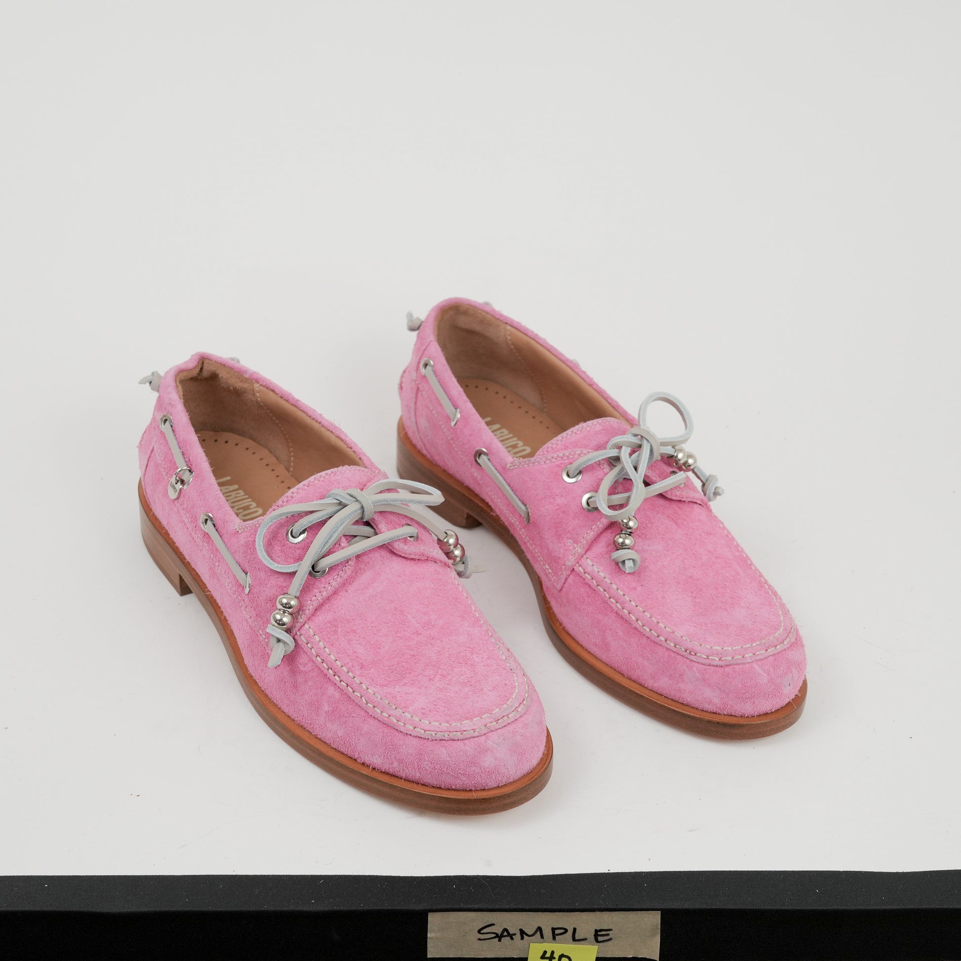 Nelson Boat Shoe Pink Suede Sample 40