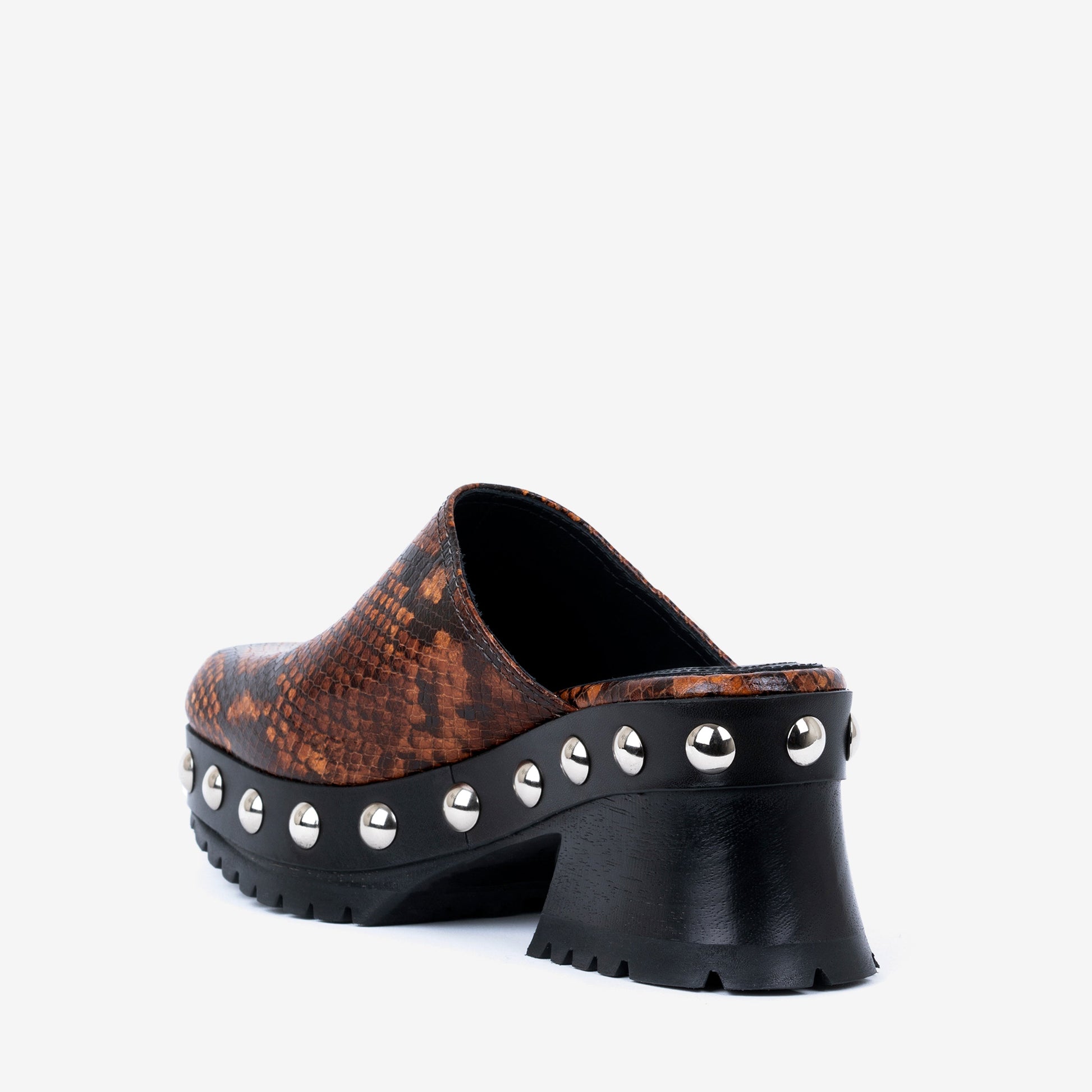 Labucq Clog Caramel Python Leather