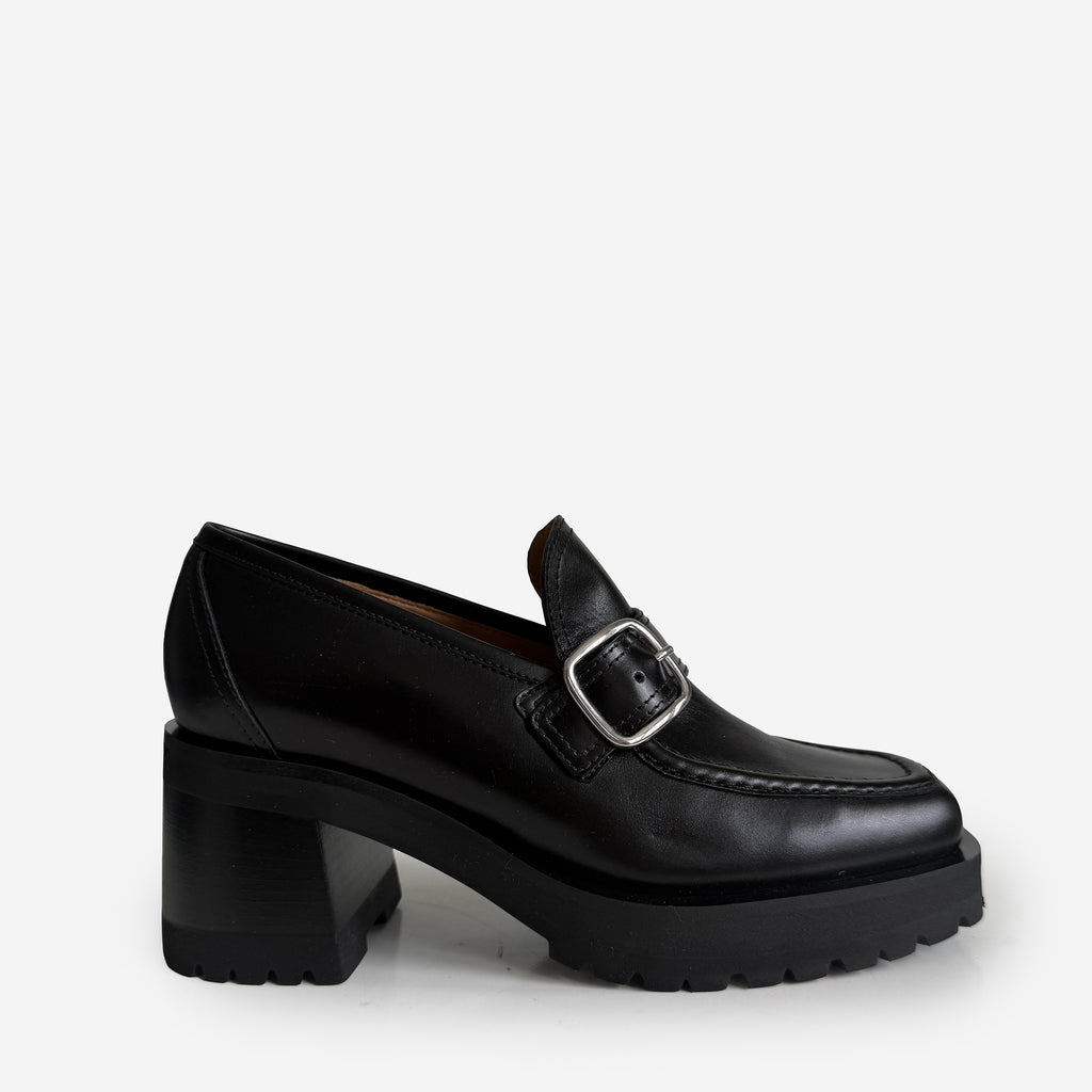 Donna Loafer Black Sample Size 38 - Turned Stitch