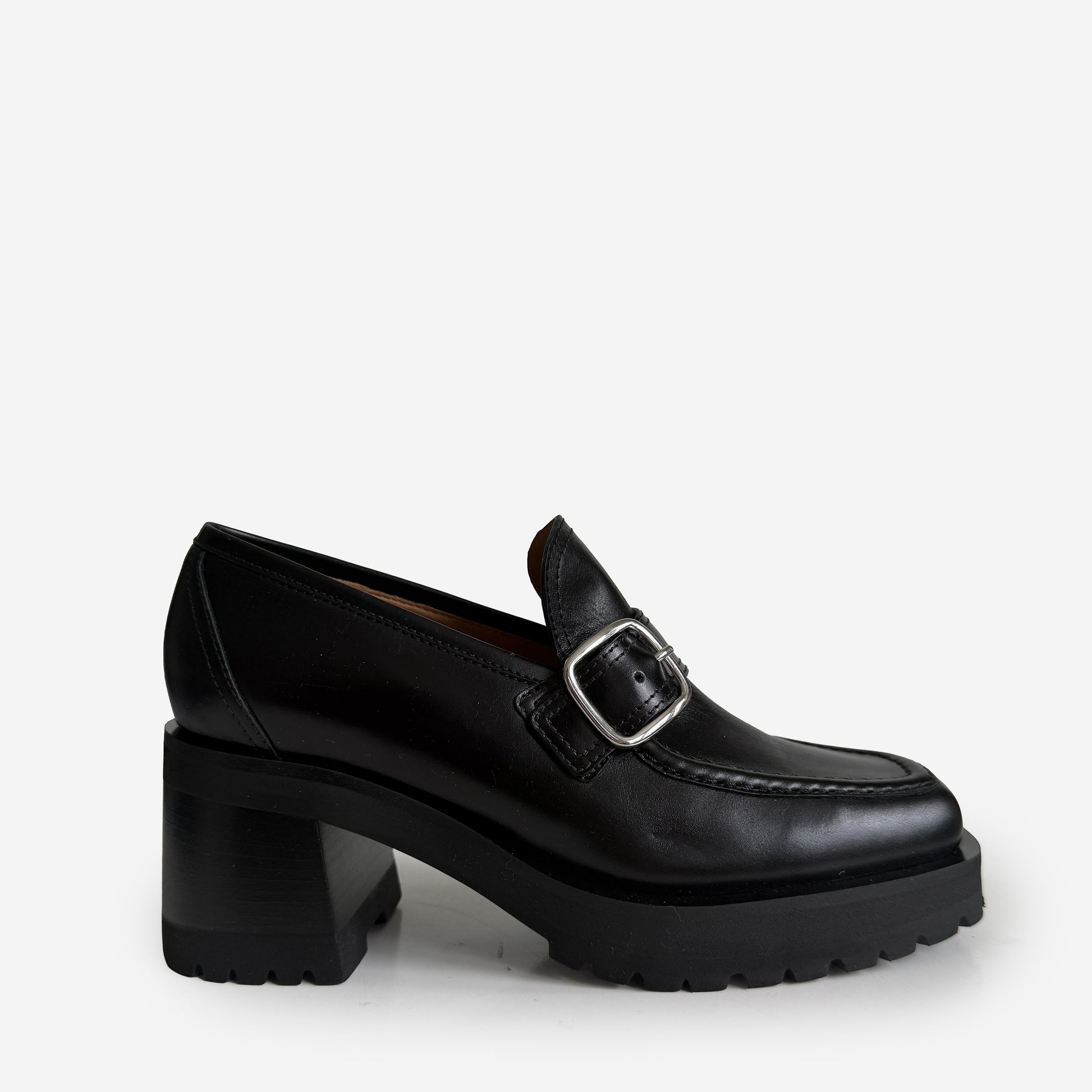 Donna Loafer Black Sample Size 38 - Turned Stitch