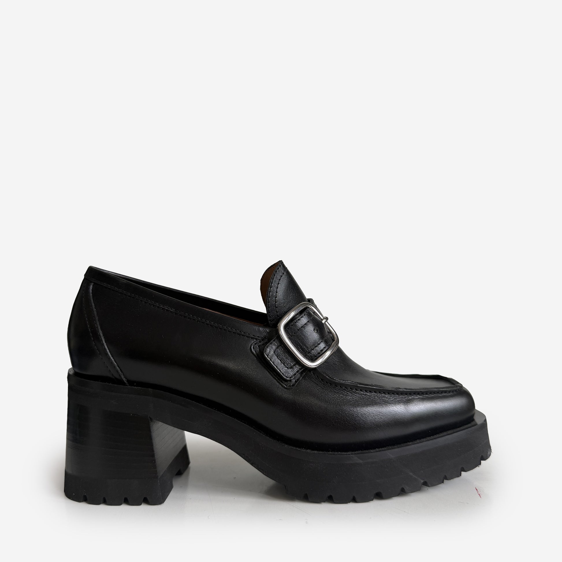 Donna Loafer Black Sample Size 38 - Raw Stitch