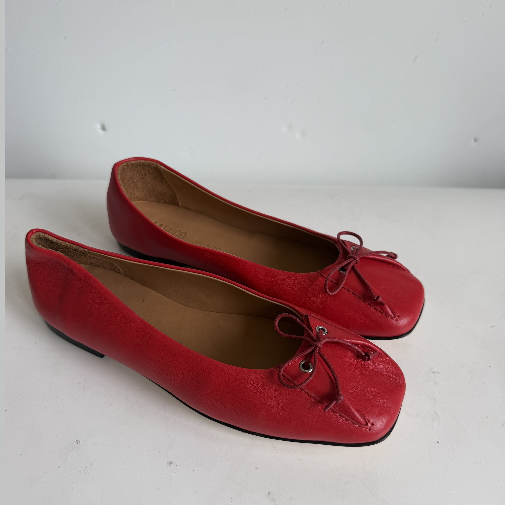 Red Ballet Flat Sample Size 37