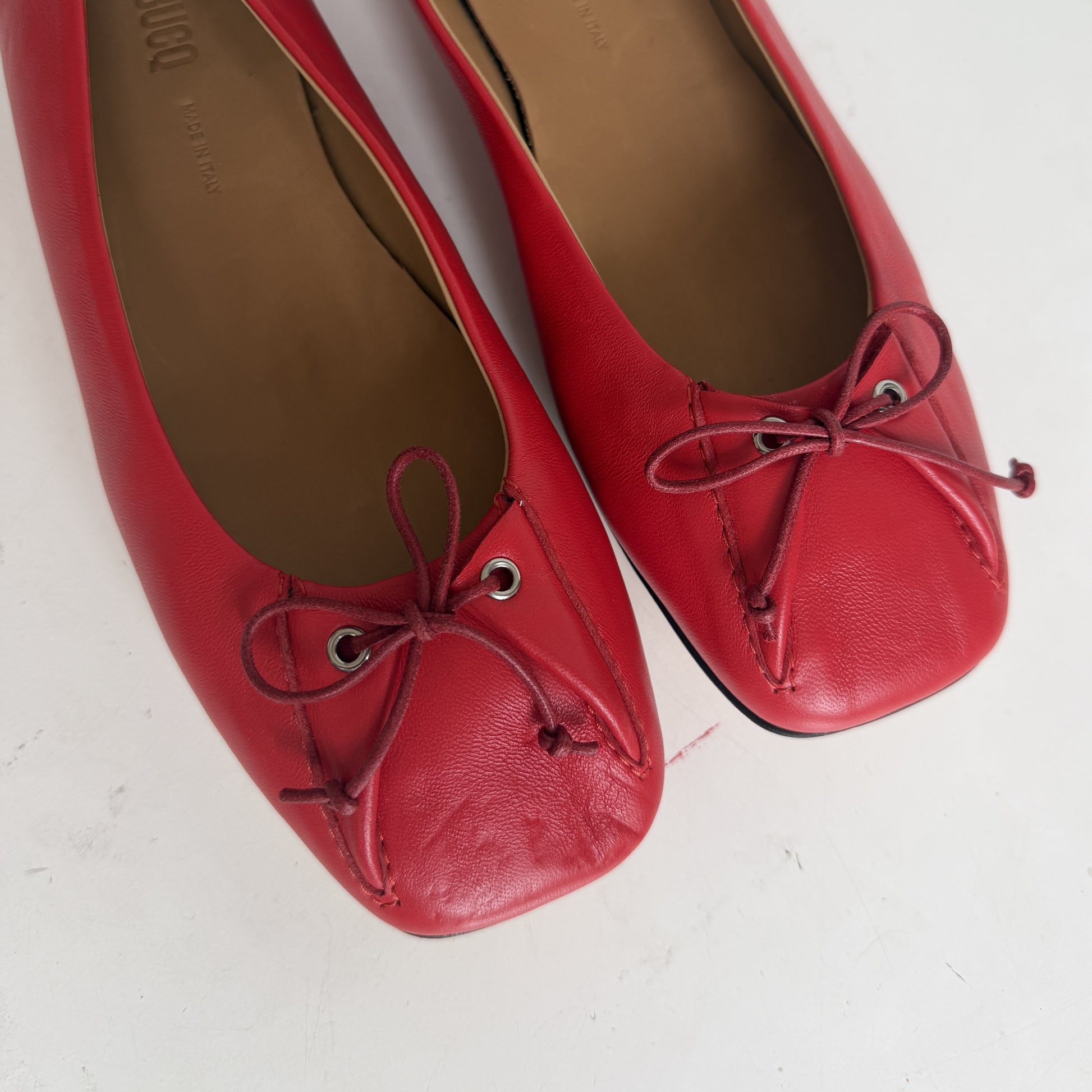 Red Ballet Flat Sample Size 37