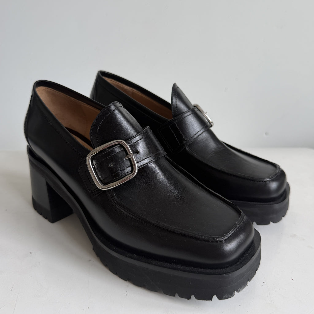 Donna Loafer Black Sample Size 38 - Raw Stitch