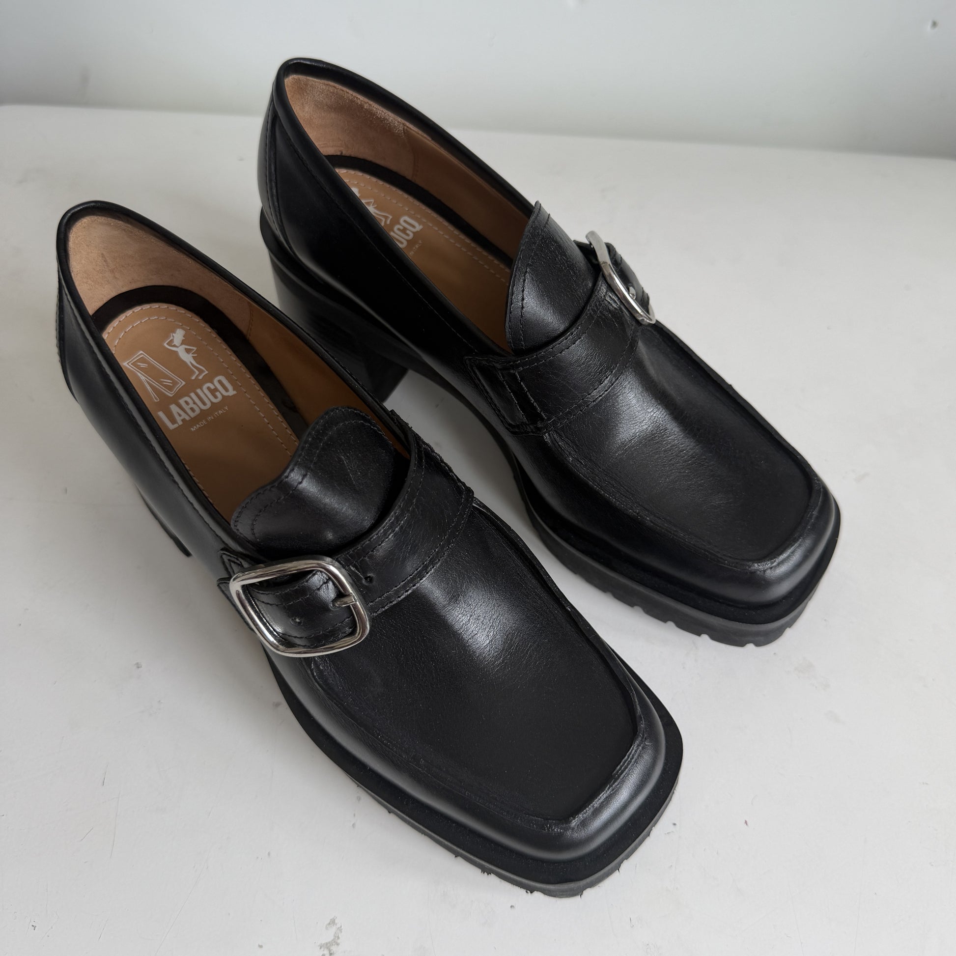 Donna Loafer Black Sample Size 38 - Raw Stitch
