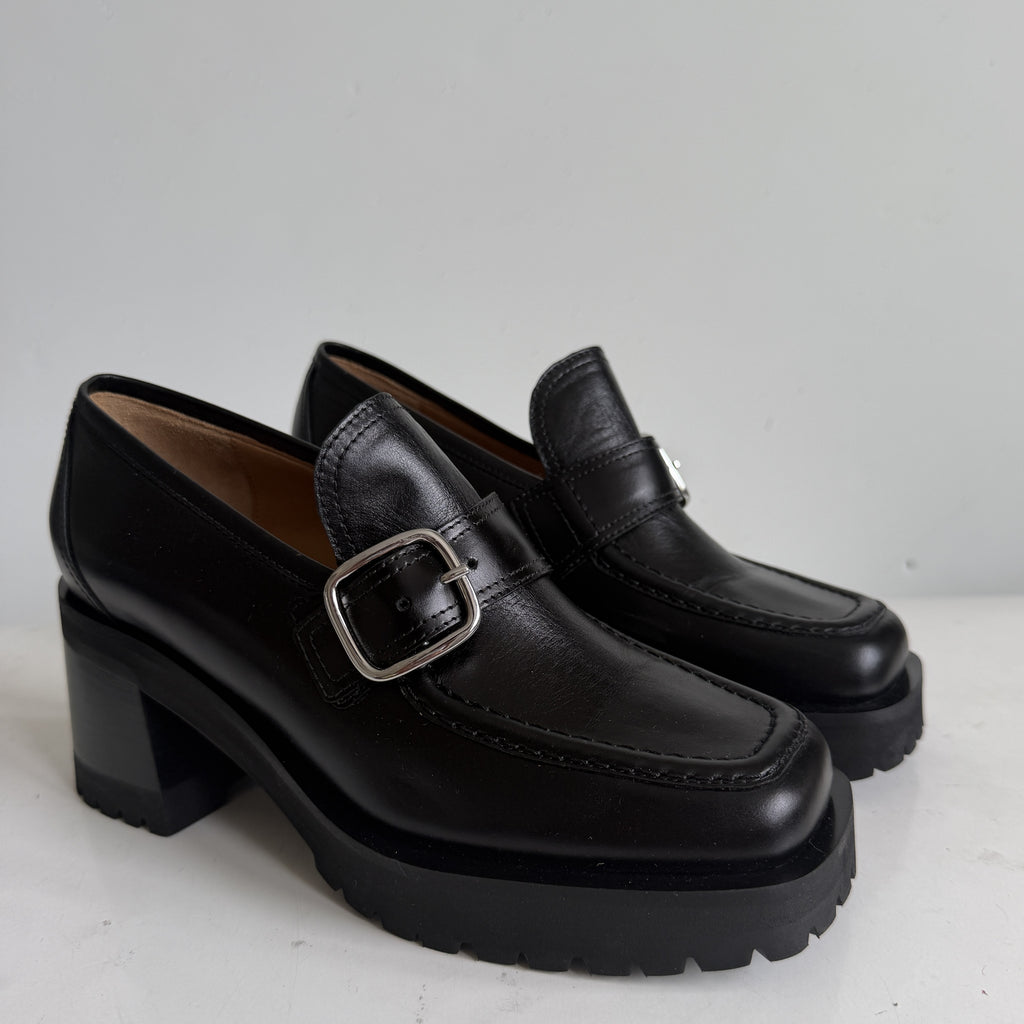 Donna Loafer Black Sample Size 38 - Turned Stitch
