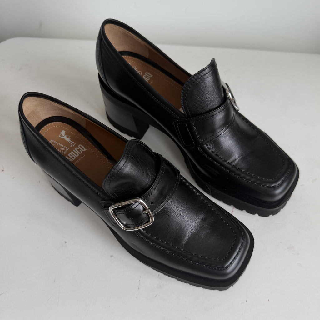 Donna Loafer Black Sample Size 38 - Turned Stitch