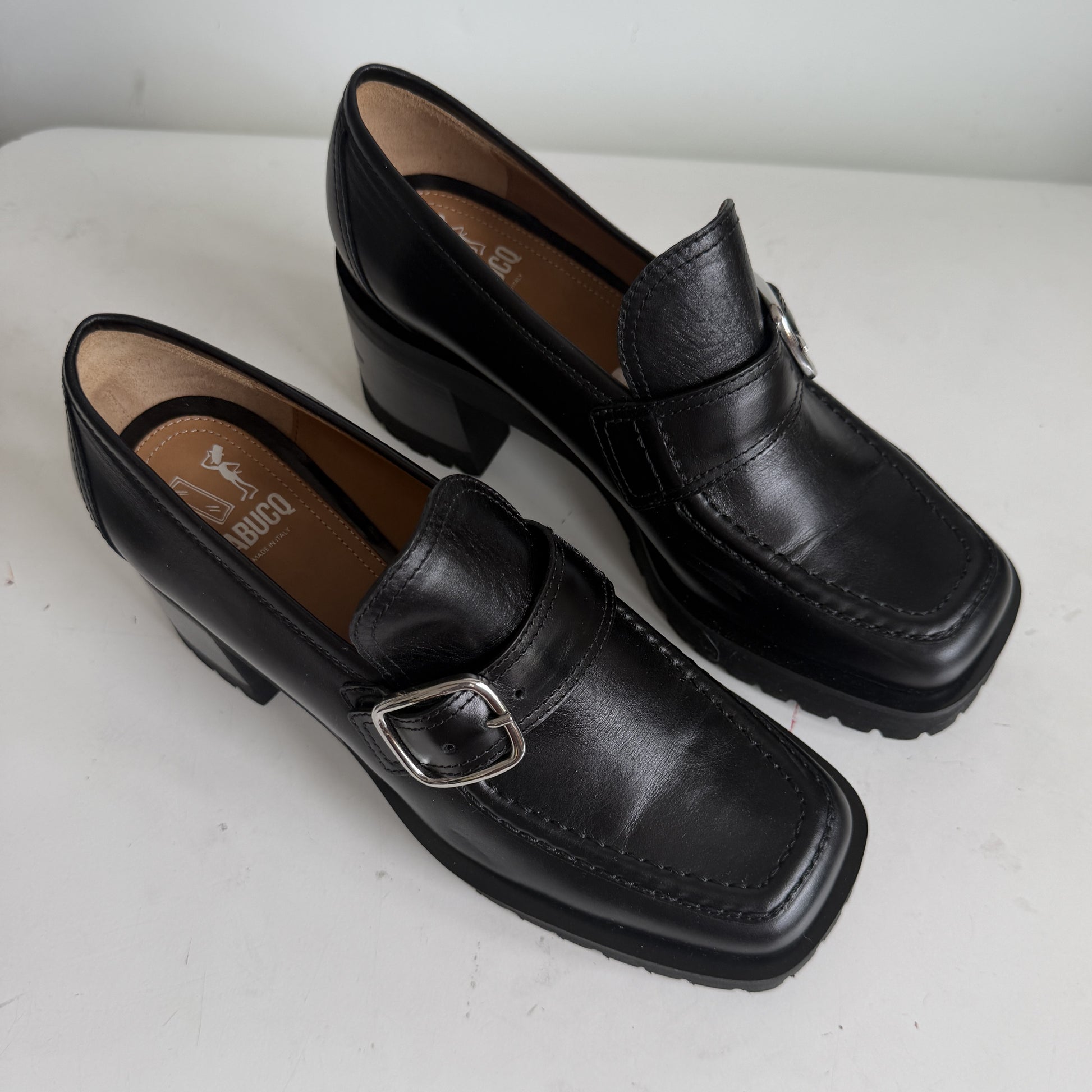 Donna Loafer Black Sample Size 38 - Turned Stitch