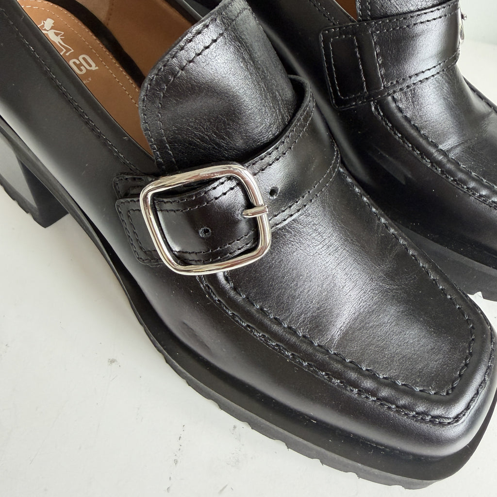 Donna Loafer Black Sample Size 38 - Turned Stitch