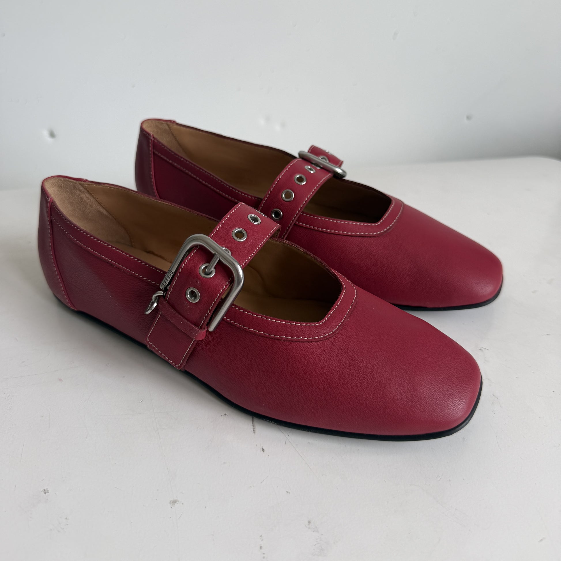 Buckled Maryjane Red Sample Size 37