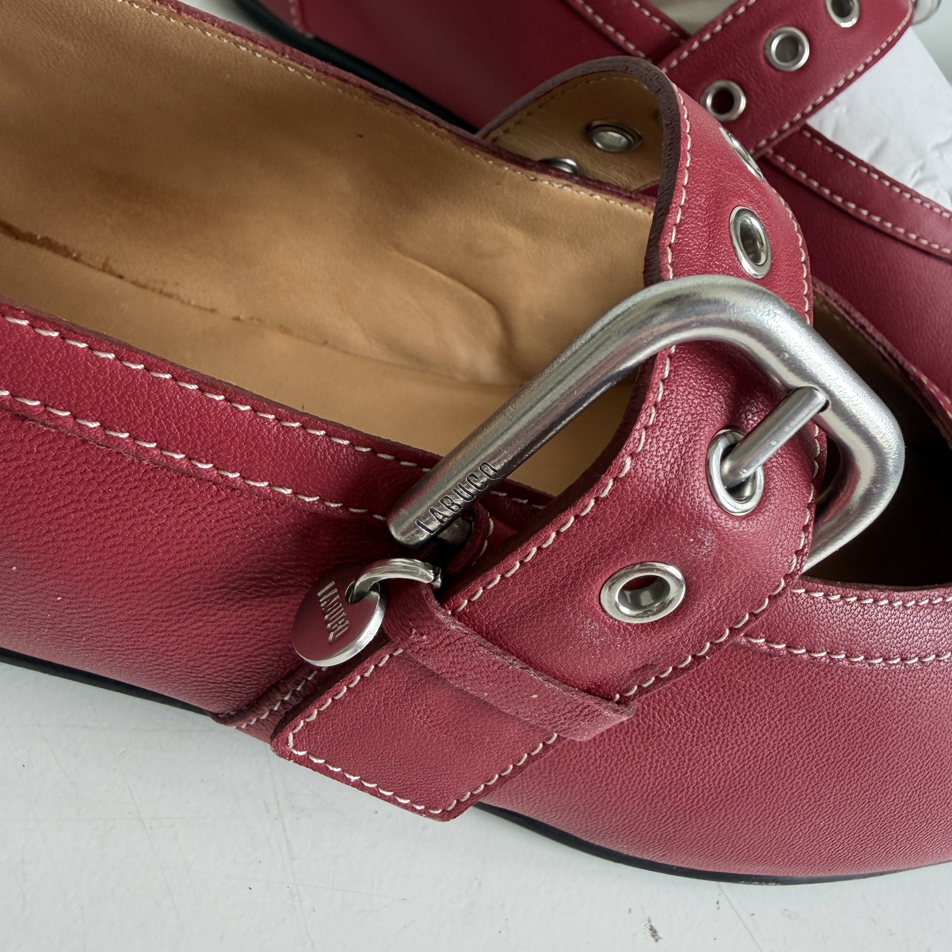 Buckled Maryjane Red Sample Size 37