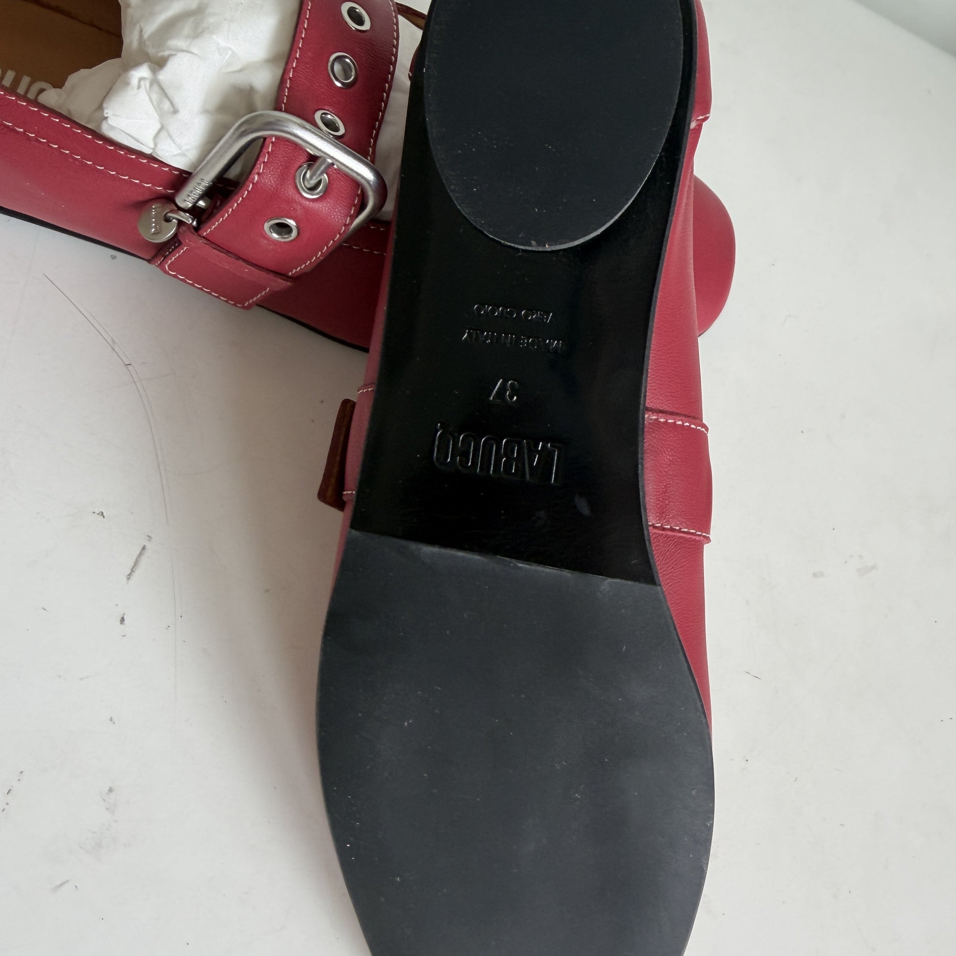 Buckled Maryjane Red Sample Size 37