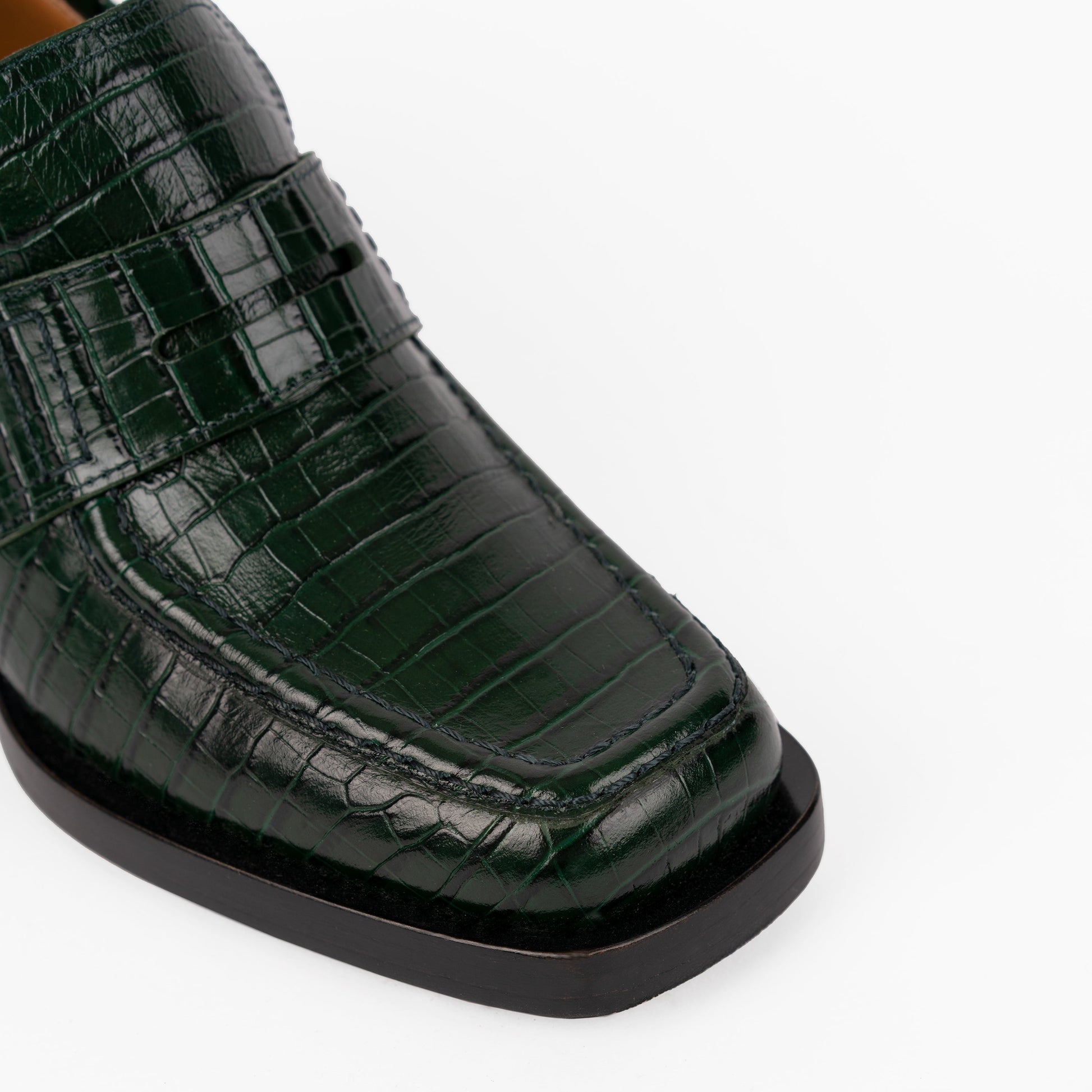 Labucq Kitty Loafer Emerald Crocco