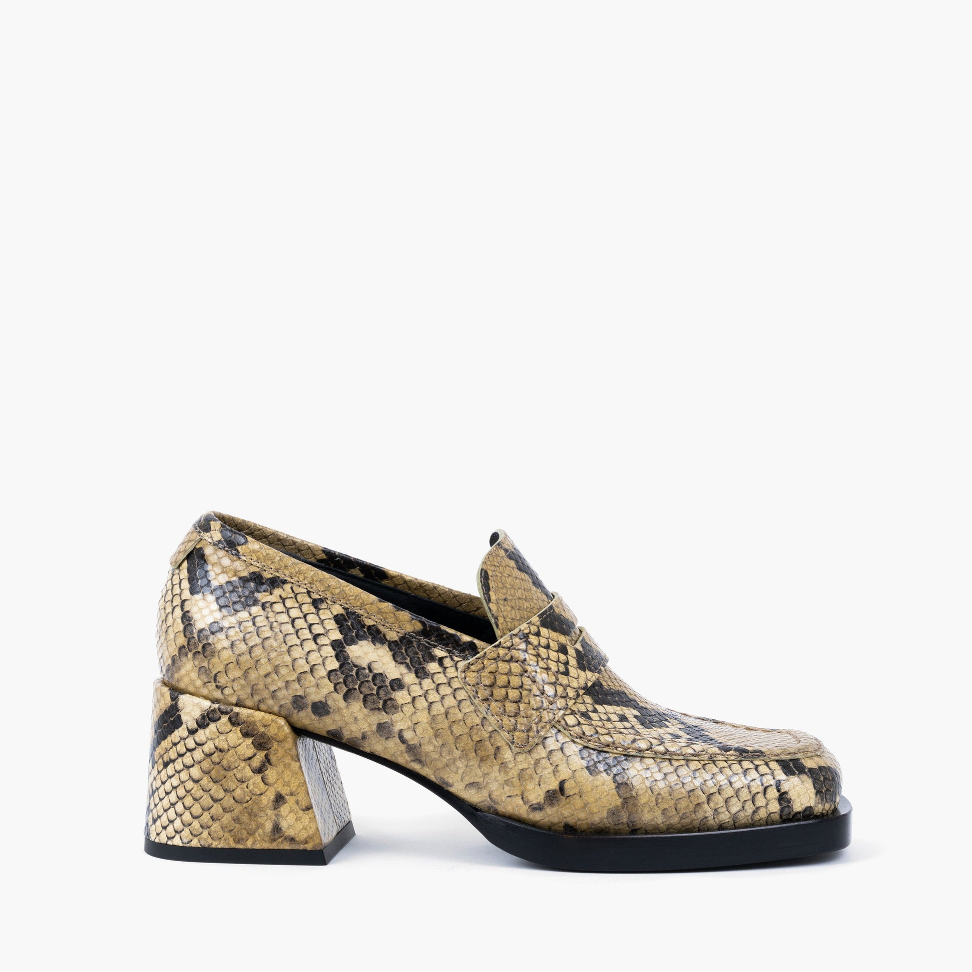Labucq Kitty Loafer Salvia Printed Python Leather