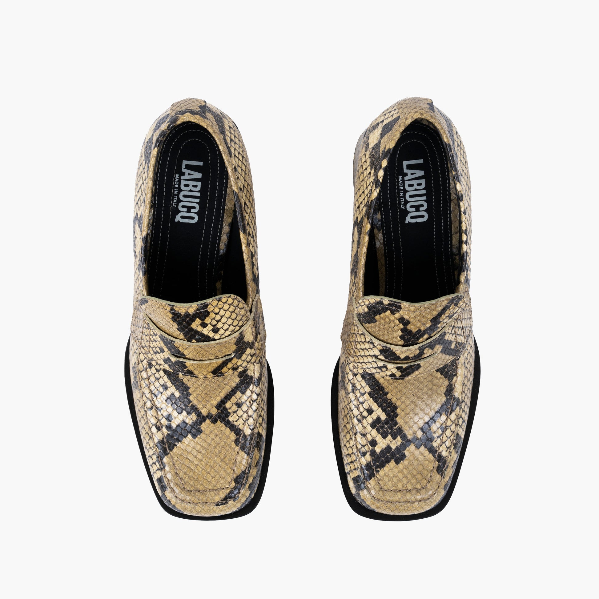 Labucq Kitty Loafer Salvia Printed Python Leather