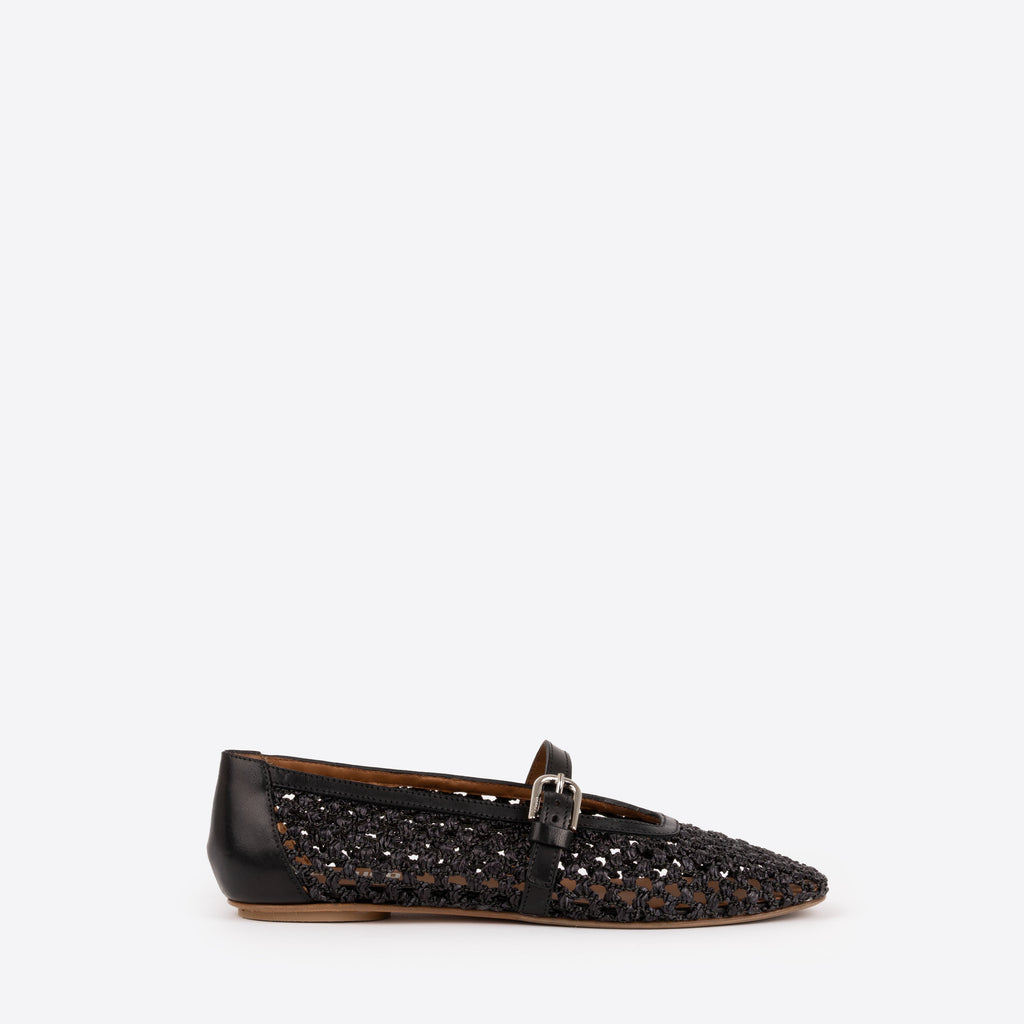 Lido Ballet Black Rafia