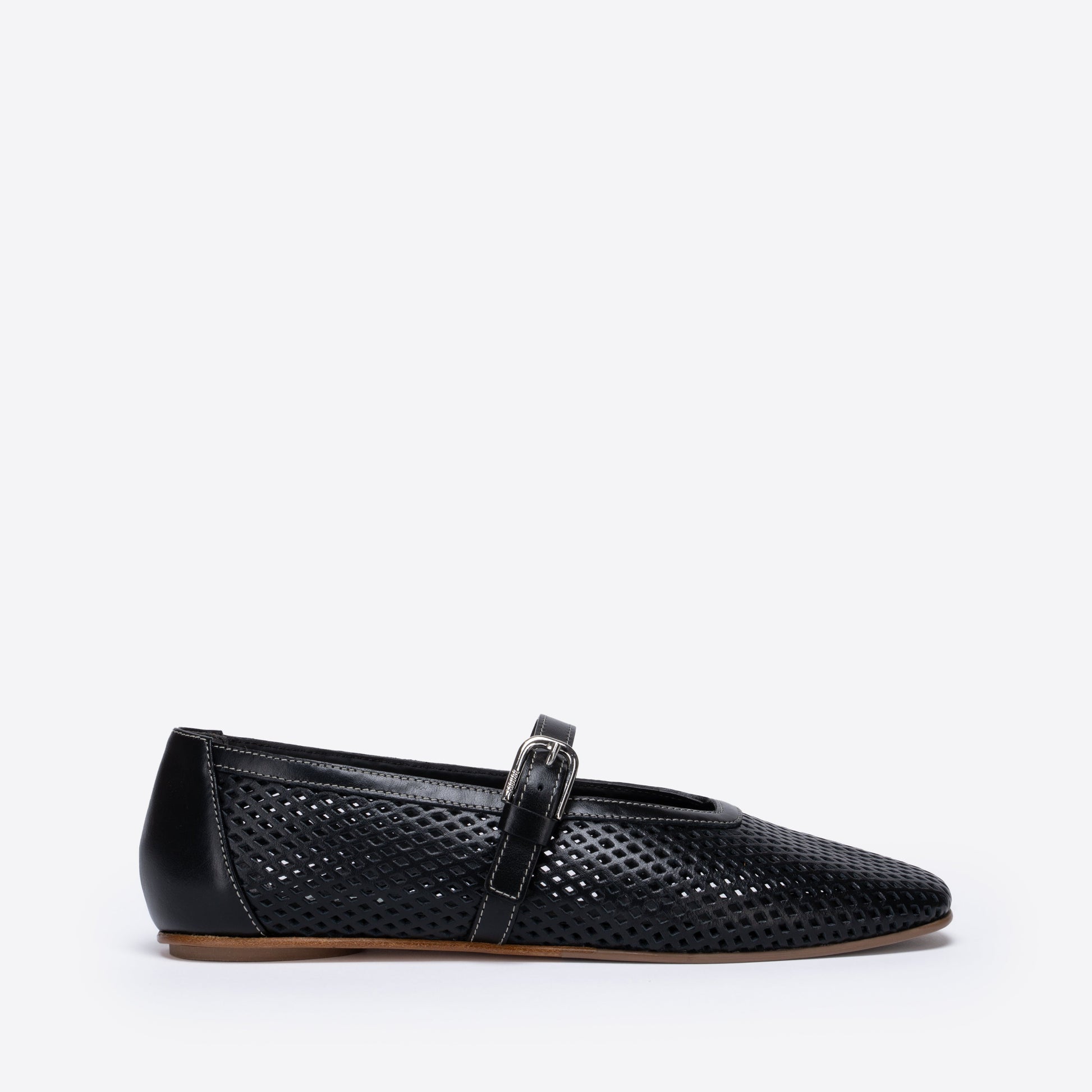 Lido Ballet Black Perforated