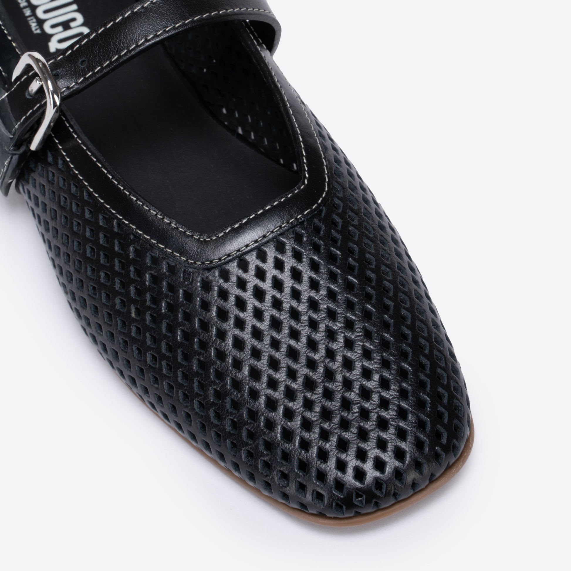 Lido Ballet Black Perforated