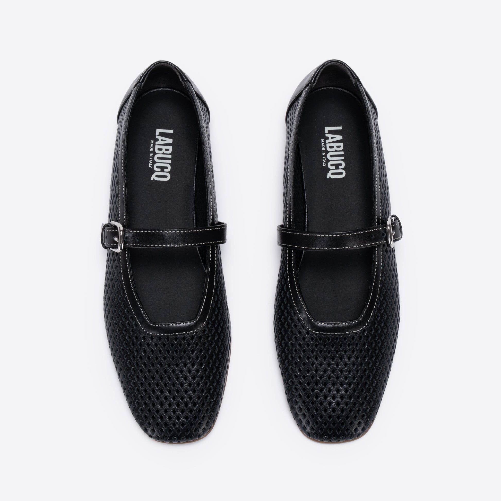 Lido Ballet Black Perforated