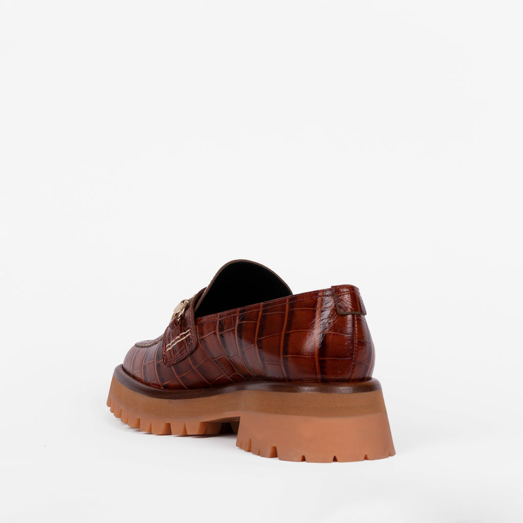 Labucq Mika Extra Loafer Tan Crocco