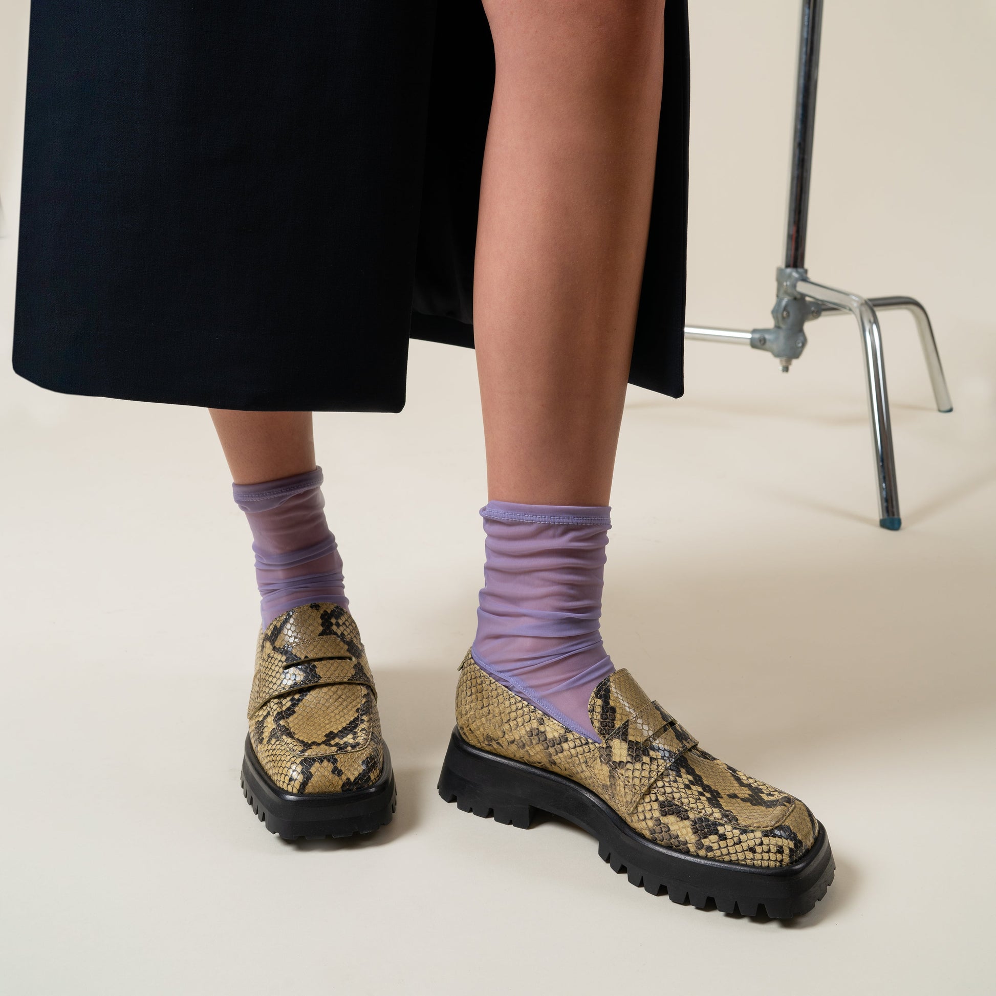 Labucq Mika Loafer Salvia Python Leather
