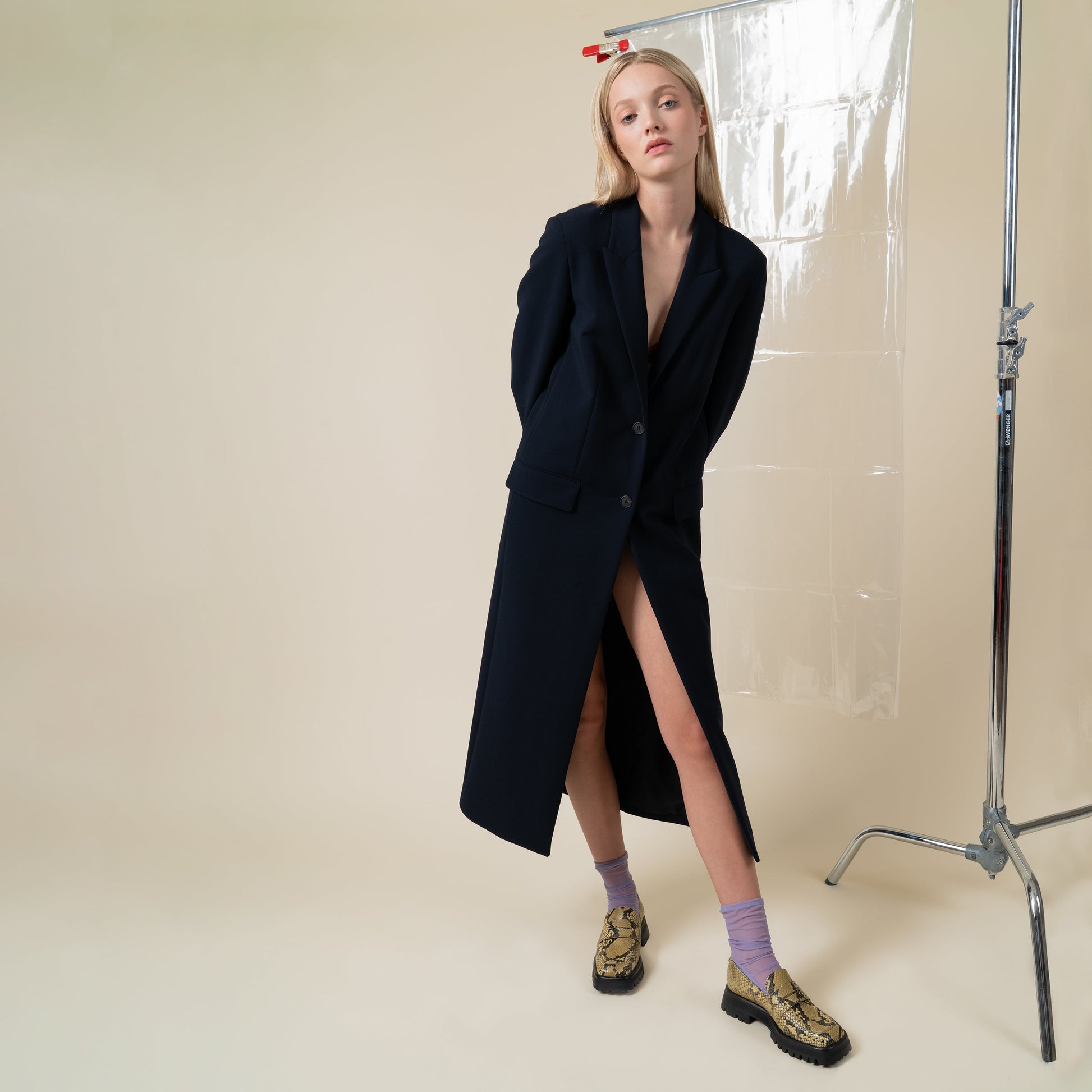Labucq Mika Loafer Salvia Python Leather