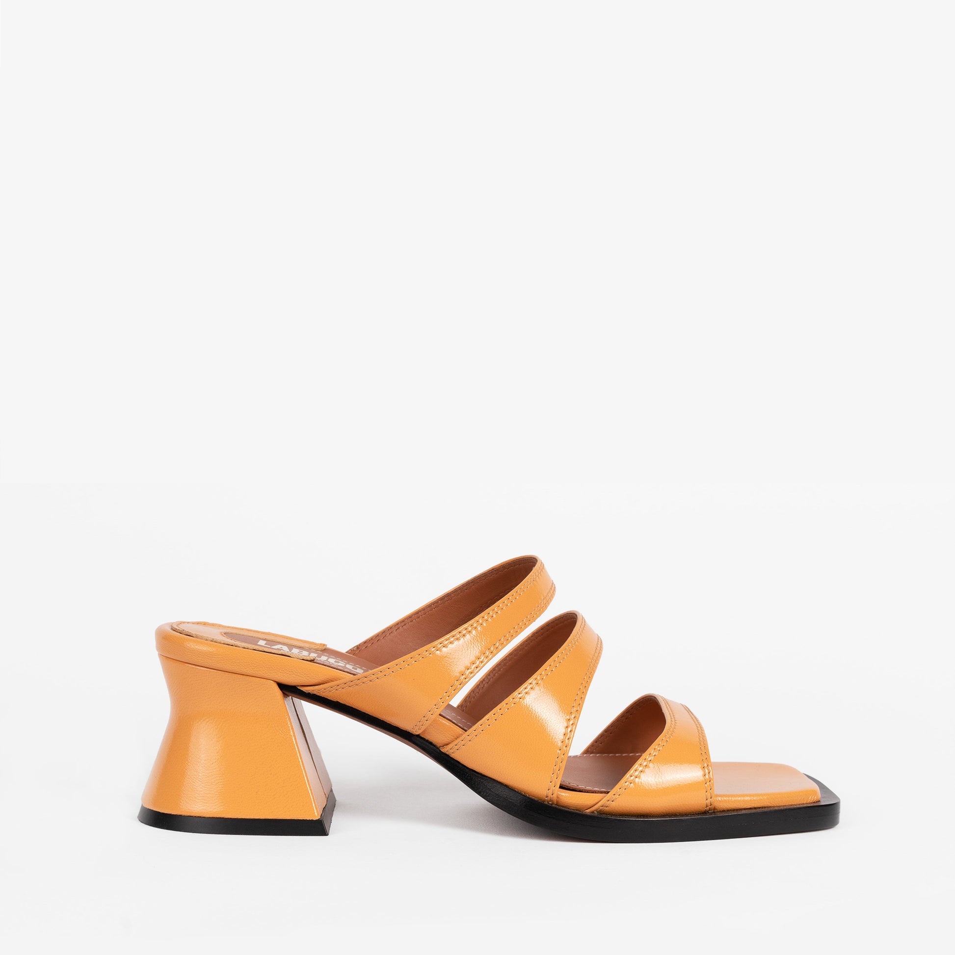 Labucq Olympia Sandal Sherbert Orange Patent Leather