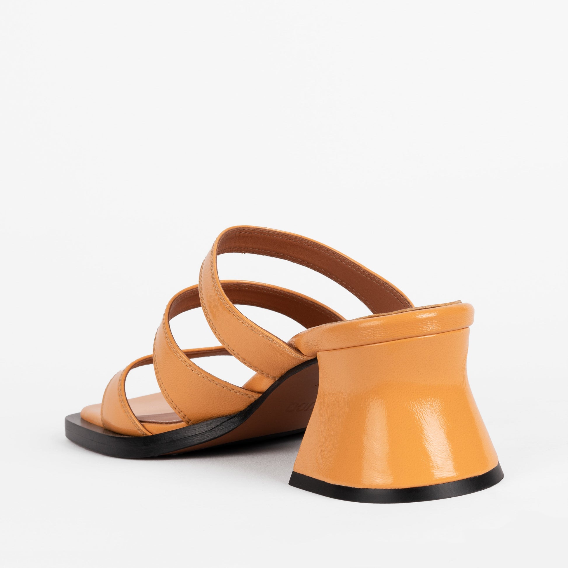Labucq Olympia Sandal Sherbert Orange Patent Leather