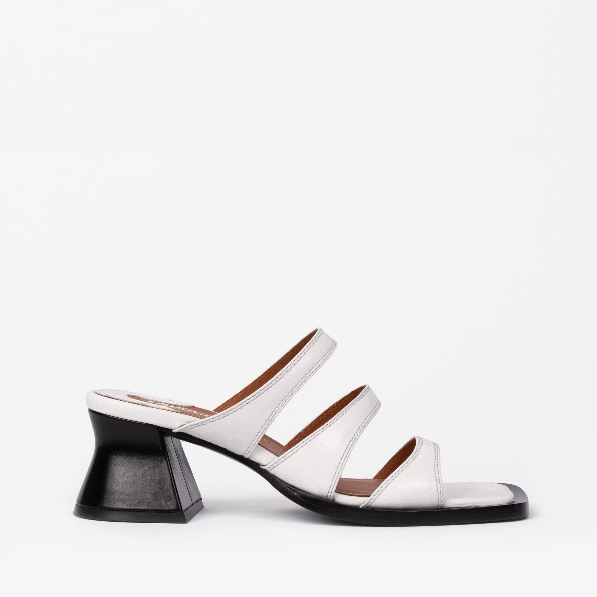 Labucq Olympia Sandal White Patent Leather