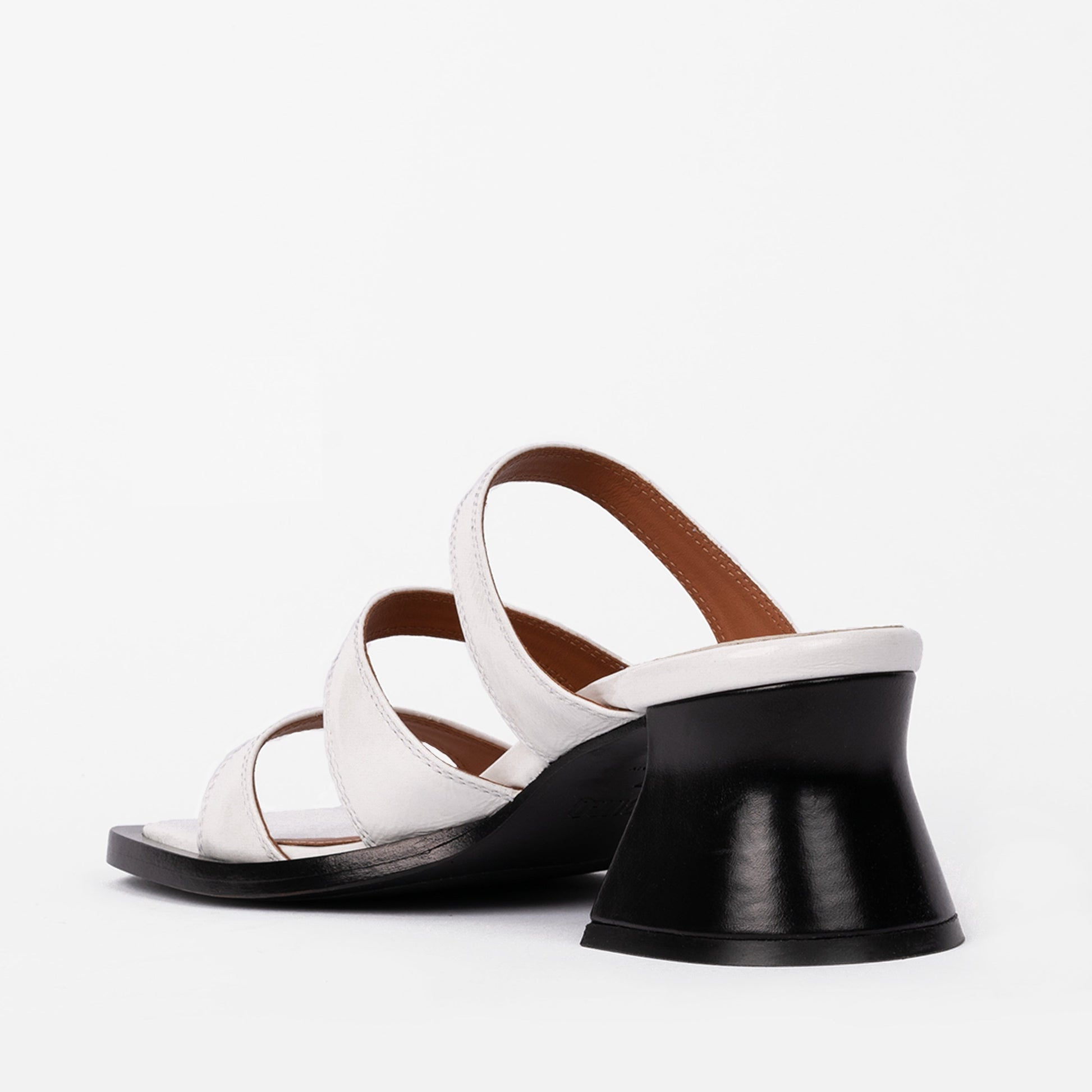 Labucq Olympia Sandal White Patent Leather
