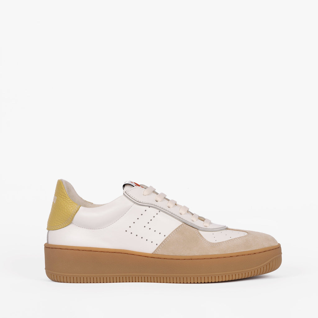 Labucq Prima Sneaker Ivory Leather Suede