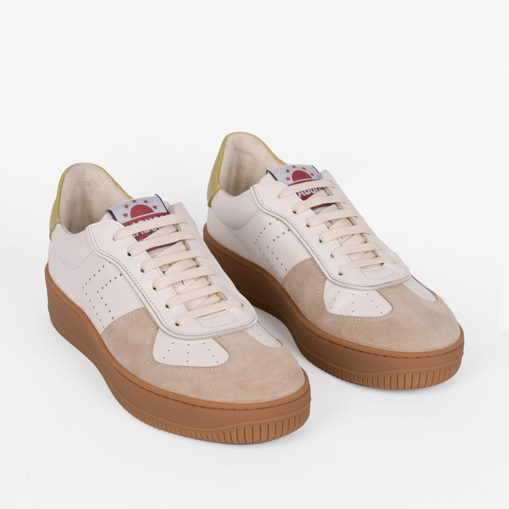 Labucq Prima Sneaker Ivory Leather Suede