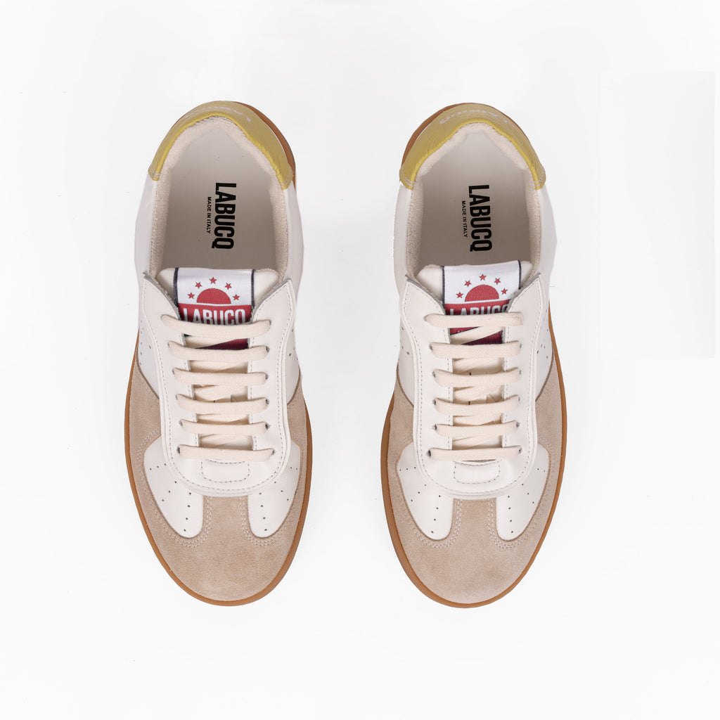 Labucq Prima Sneaker Ivory Leather Suede