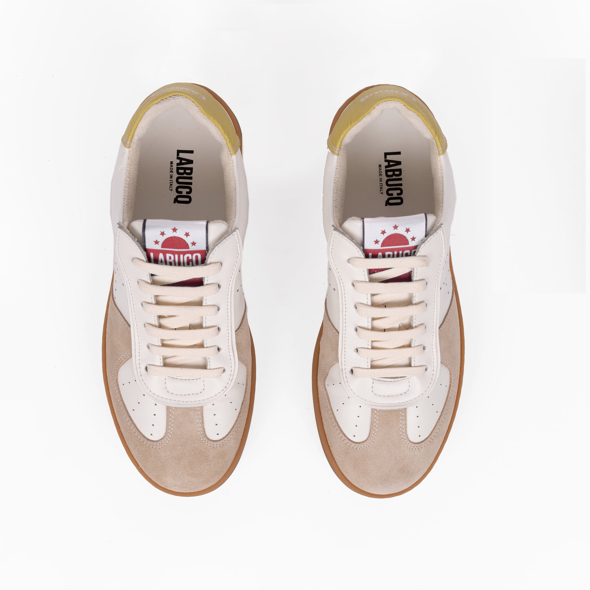Labucq Prima Sneaker Ivory Leather Suede