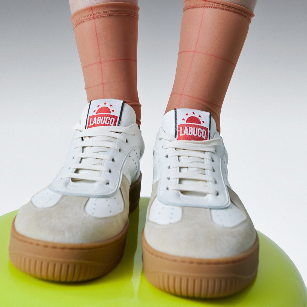 Labucq Prima Sneaker Ivory Leather Suede