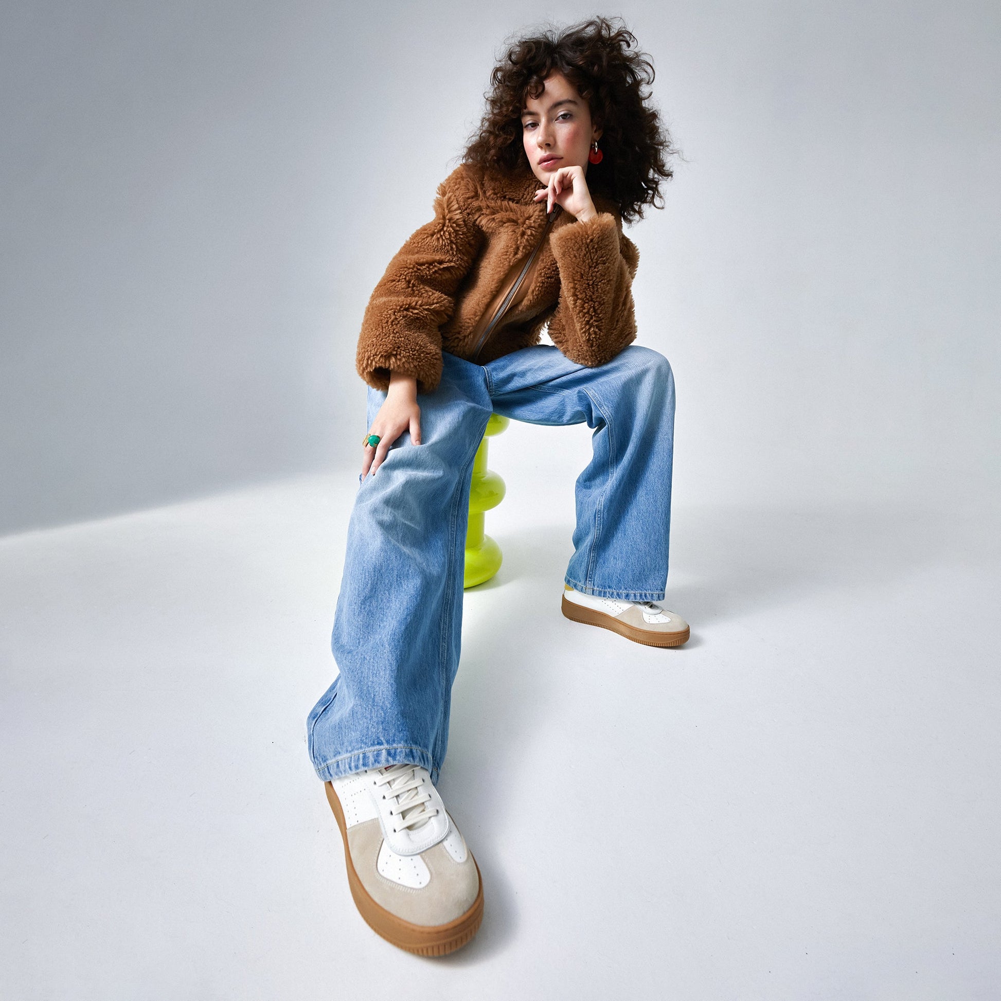 Labucq Prima Sneaker Ivory Leather Suede