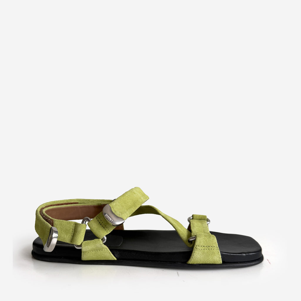 Siri Sandal Lime Suede Sample Size 37