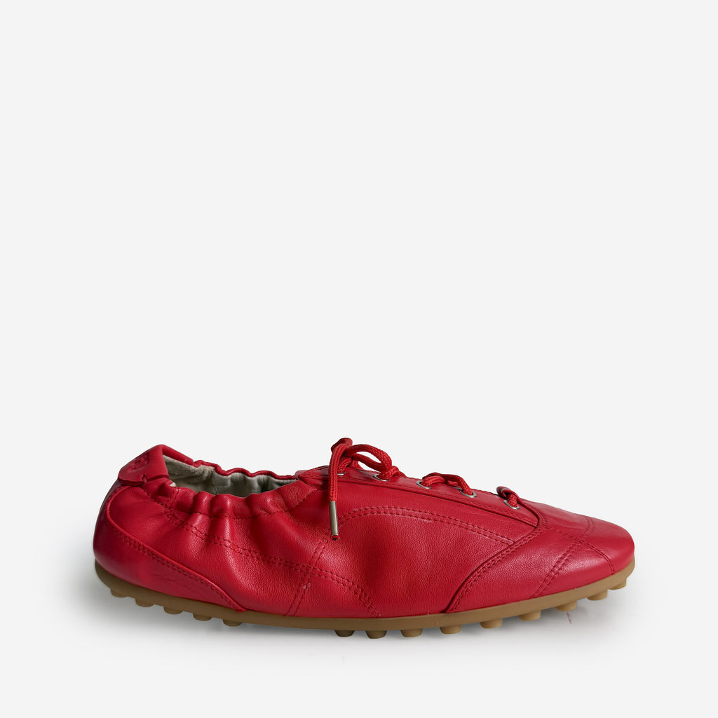 Soft Runner Red Leather Sample Size 37