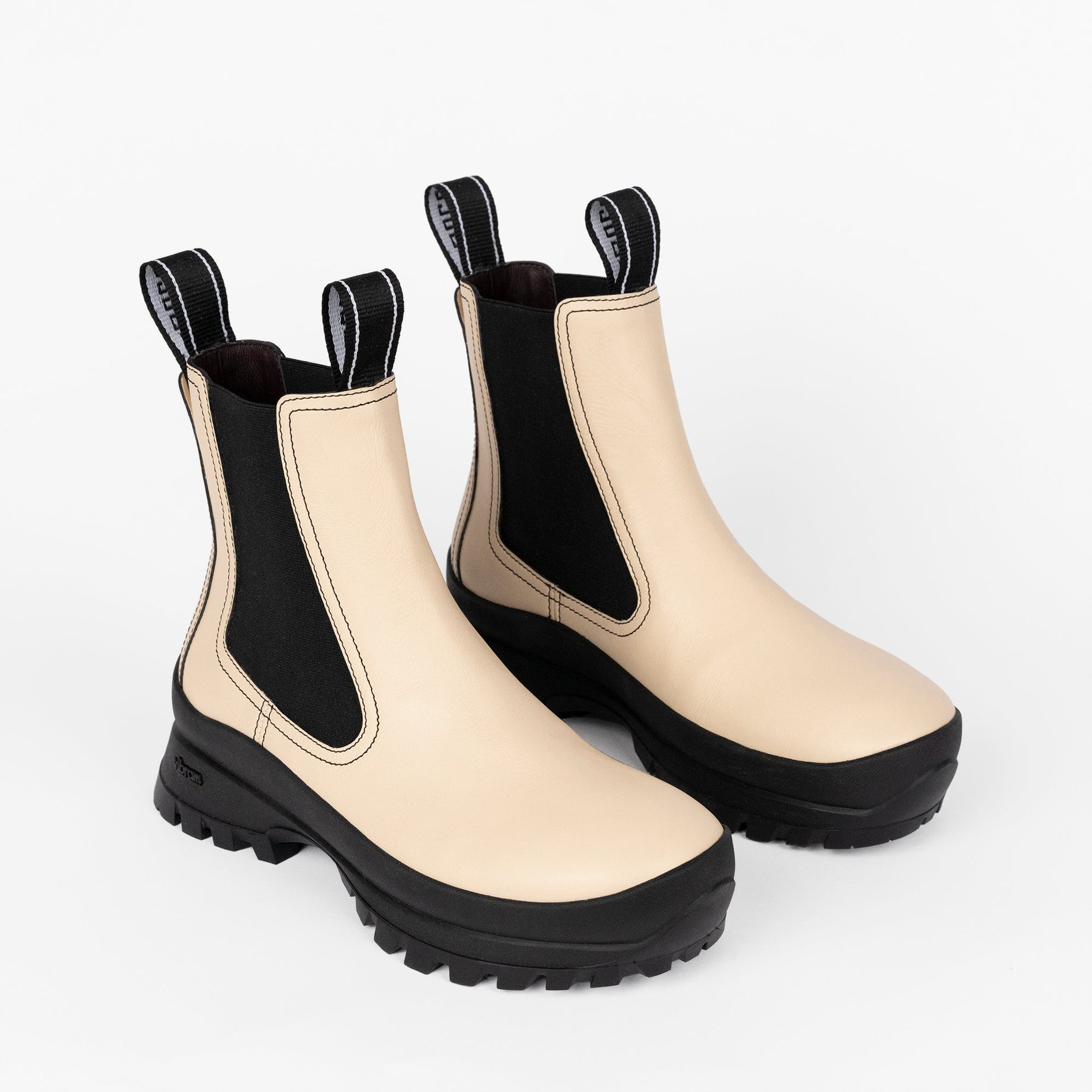 Labucq Suba Chelsea Boot in Cream.