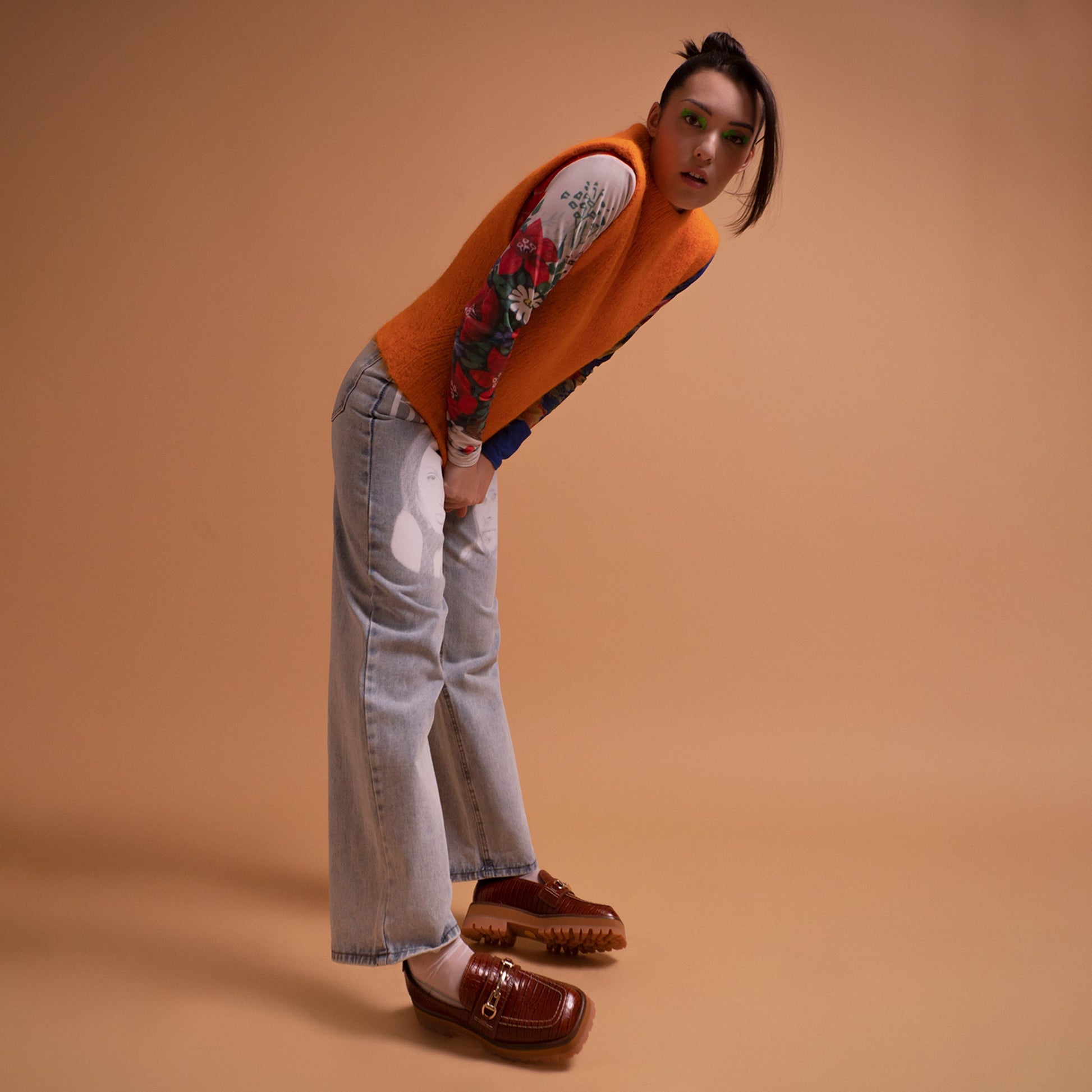 Labucq Mika Extra Loafer Tan Crocco